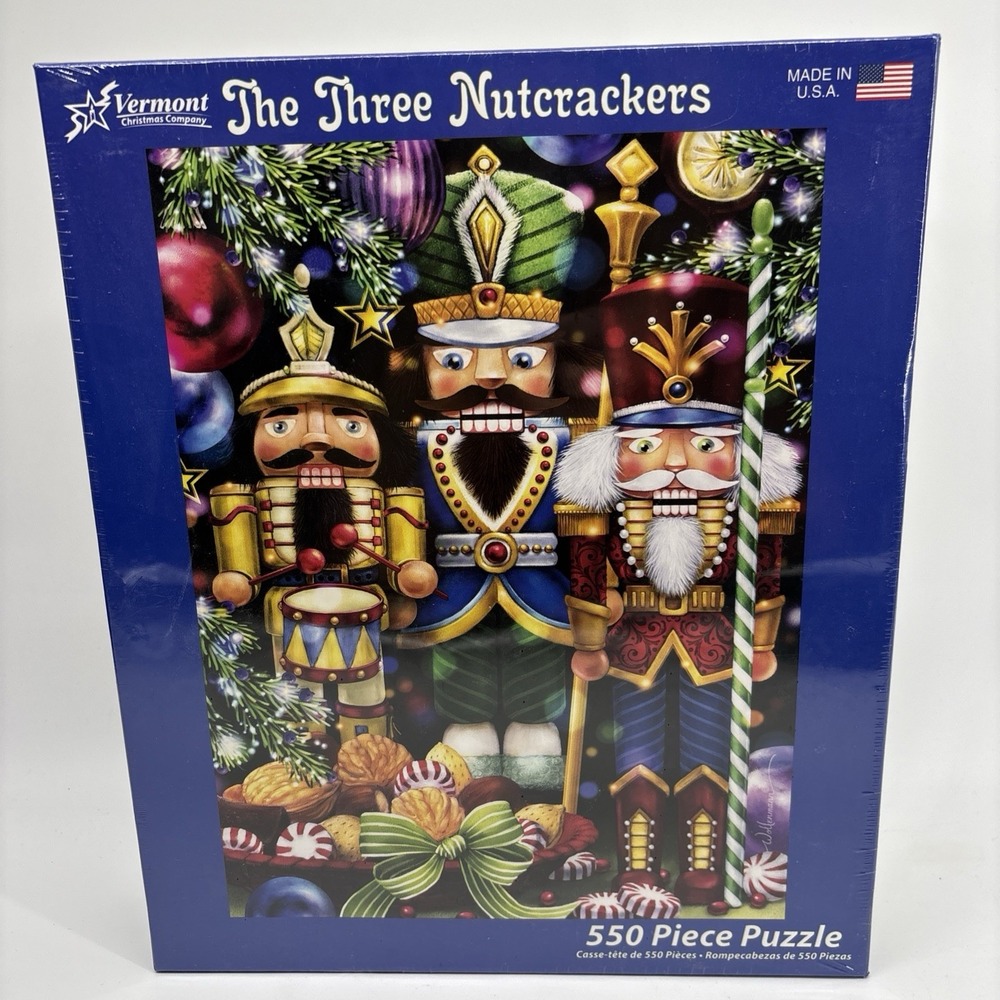 Vermont Christmas Company The Three Nutcrackers 550 Pieces Puzzle New Sealed